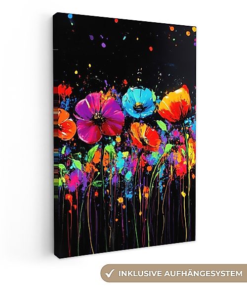 OneMillionCanvasses® Leinwandbild Blumen - Bunt - günstig online kaufen