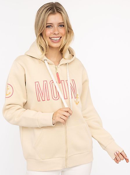 Zwillingsherz Kapuzensweatjacke "Maritim" mit gesticktem MOIN günstig online kaufen