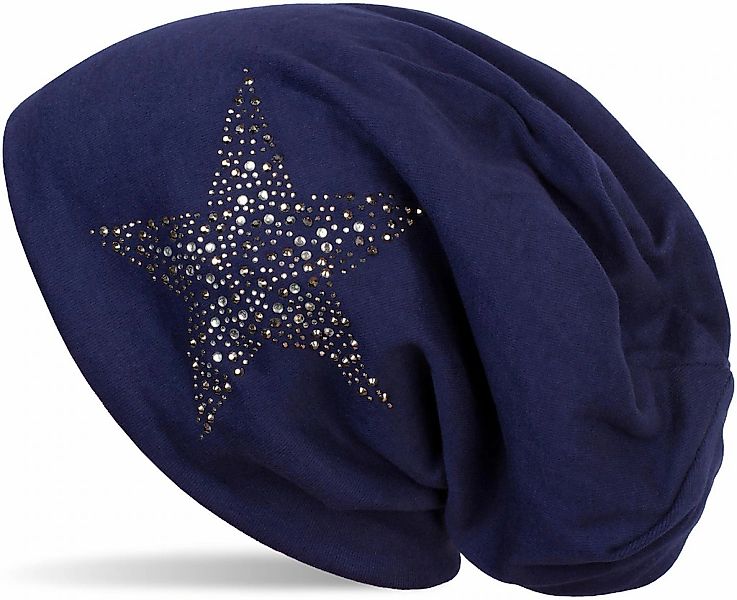 styleBREAKER Beanie "Beanie Mütze mit Strass Nieten Stern" 1 Stk. günstig online kaufen