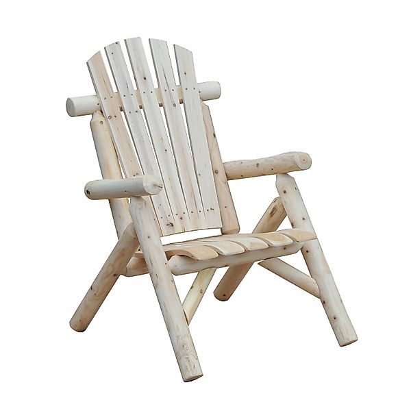 Outsunny Gartenstuhl Holzstuhl Hochlehner mit Armlehne günstig online kaufen