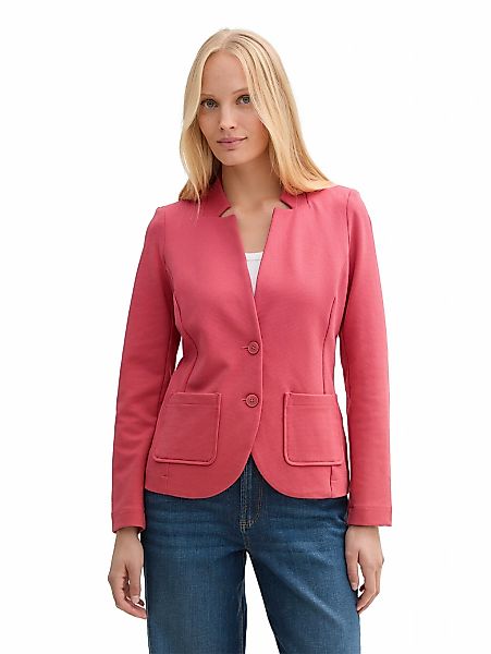 TOM TAILOR Sweatblazer Ottoman mit aufgesetzten günstig online kaufen