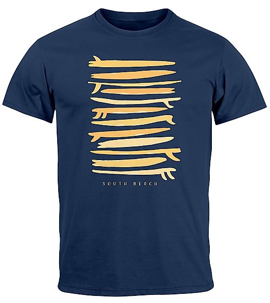 Neverless Print-Shirt Herren T-Shirt Surfboards South günstig online kaufen