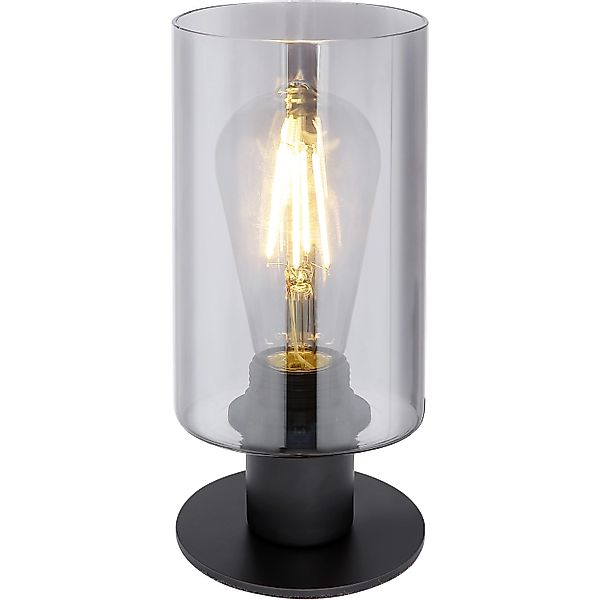 GLOBO LIGHTING Tischleuchte »HADERA« E27 1 Stk. Tischlampe schwarz Glas ø: günstig online kaufen