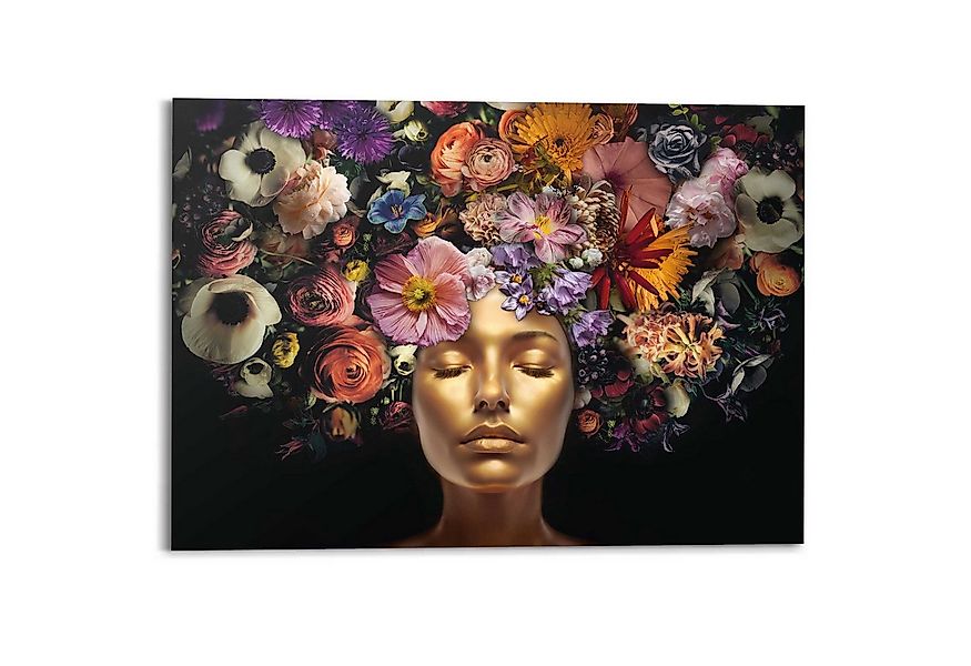 Reinders! Deco-Panel Kopf mit Blumenkopfschmuck, Wohnzimmer - Mehrfarbig - günstig online kaufen