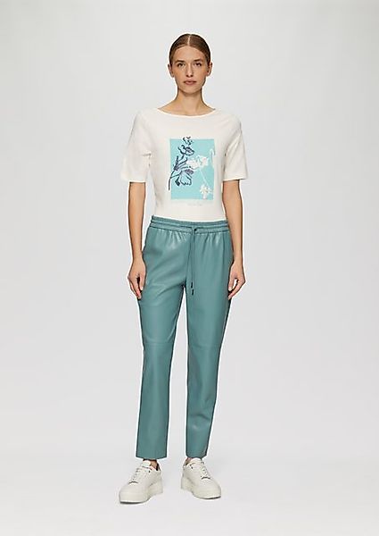 s.Oliver BLACK LABEL 7/8-Hose Relaxed Jogpants aus Lederimitat günstig online kaufen