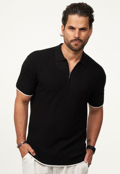 SOULSTAR Poloshirt mit Half-Zip Herren Kurzarm günstig online kaufen