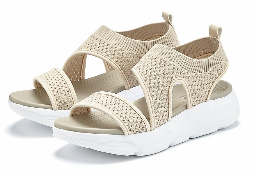 LASCANA Sommerschuh Sandale Sandalette, Sommerschuh aus elastischem Textil günstig online kaufen