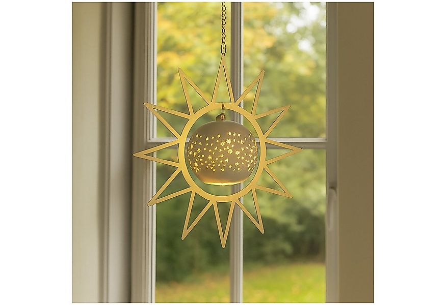 formano Weihnachtsfigur LED Stern mit Kugelleuchte und Sternchenmuster (Stü günstig online kaufen