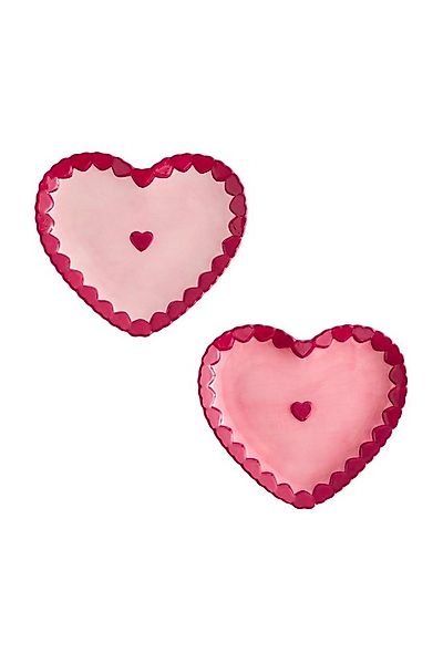 Next Geschirr Beilagenteller in Herzform, 2er-Set, Steingut günstig online kaufen