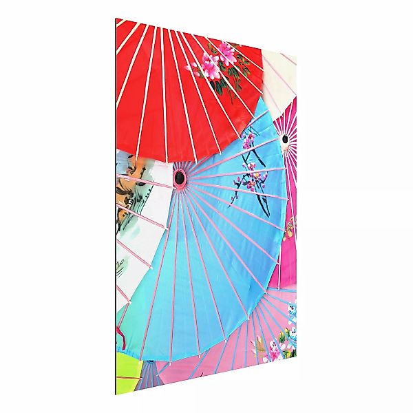 Alu-Dibond Bild - Hochformat 3:4 The Chinese Parasols günstig online kaufen