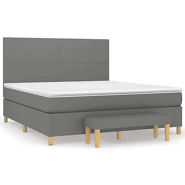 vidaXL Boxspringbett mit Matratze Dunkelgrau 180x200 cm Stoff1393033 günstig online kaufen