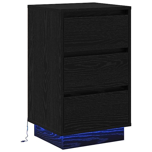 vidaXL Nachttisch mit Schwarz 39 x 34,5 x 65 cm Holzwerkstoff 869627 günstig online kaufen