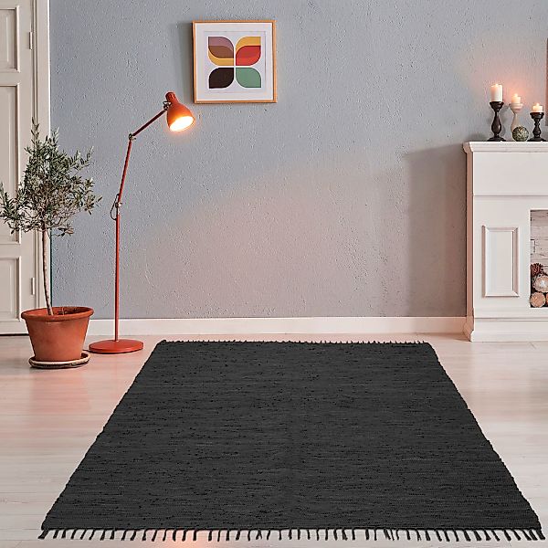 THEKO Teppich "Happy Cotton Fleckerl, handgewebt" rechteckig 5 mm Höhe Flac günstig online kaufen