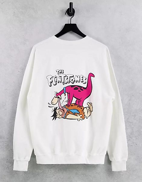 Fred & Dino – Sweatshirt in Weiß günstig online kaufen