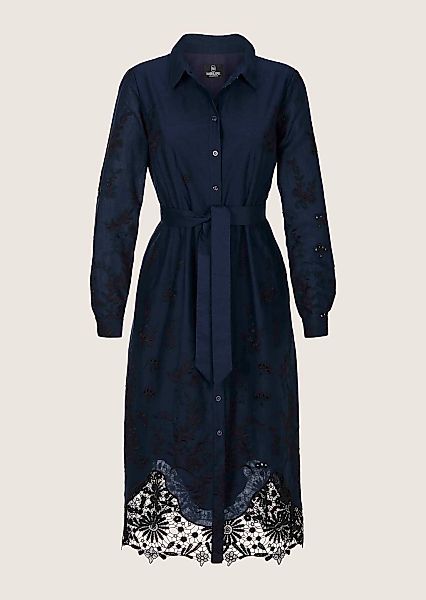 MADELEINE Midikleid "Hemdblusenkleid Baumwollkleid mit Spitze" Nahttasche S günstig online kaufen
