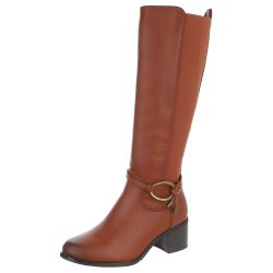 Ital-Design Elegante Damenstiefel mit Blockabsatz und günstig online kaufen