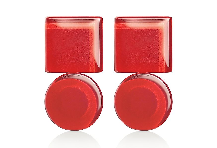 ALEXASCHA Paar Ohrstecker Geometrische Ohrringe aus Glas – farbenfroh & han günstig online kaufen