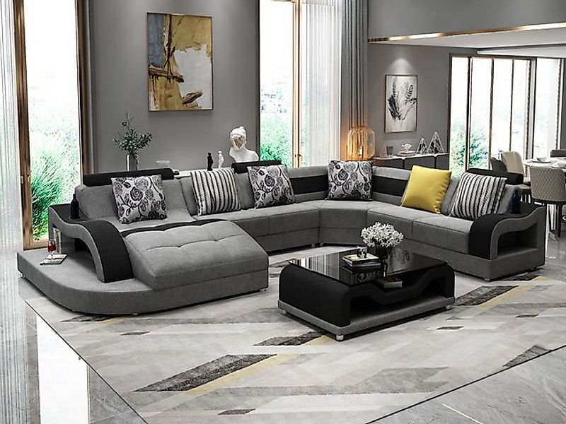 JVmoebel Ecksofa Sofa U Form Couch Polster Textil Big Stoffsofa Wohnlandsch günstig online kaufen