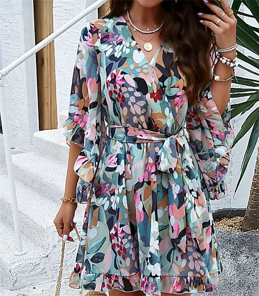 AFAZ New Trading UG Sommerkleid Elegantes bedrucktes Trägerkleid für Frühli günstig online kaufen