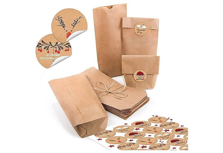 Logbuch-Verlag Dekofigur Kleine braune Papiertüten 10,7 x 22 cm – natur Kra günstig online kaufen