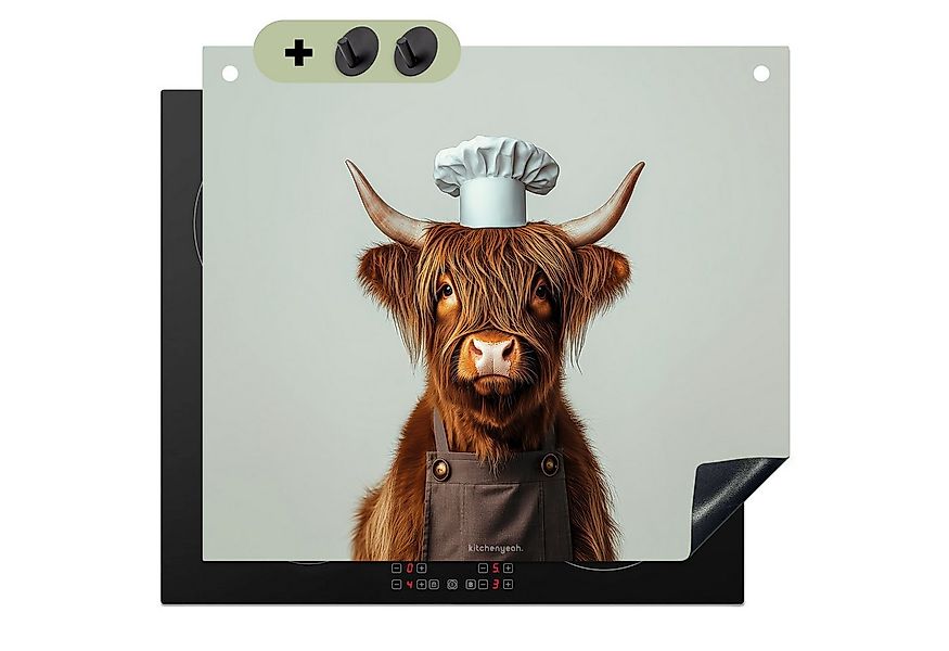 KitchenYeah Küchenrückwand Schottischer Highlander - Braun - Kochbekleidung günstig online kaufen
