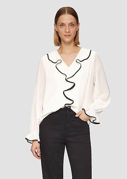 s.Oliver BLACK LABEL Langarmbluse Chiffon-Bluse mit günstig online kaufen