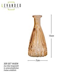 Levandeo® Dekovase, 3er Set Vasen Glas günstig online kaufen