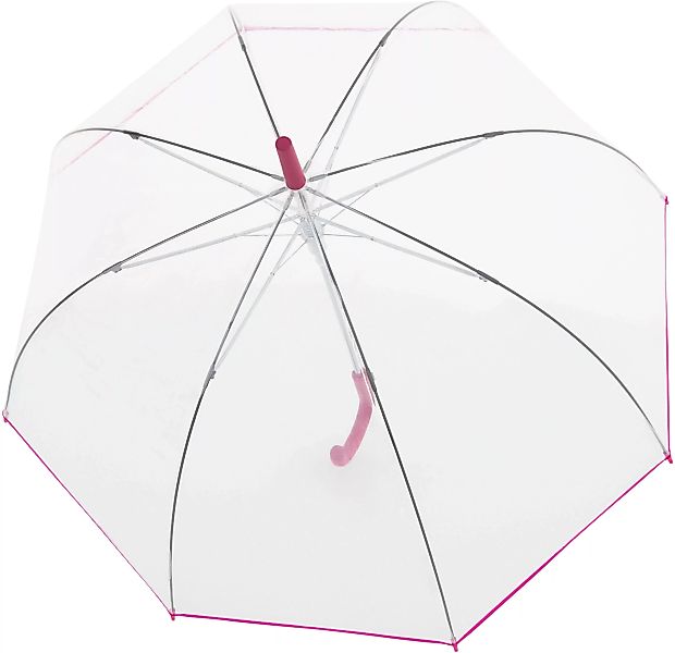 doppler Stockregenschirm "Nizza Automatik, Transparent pink" günstig online kaufen