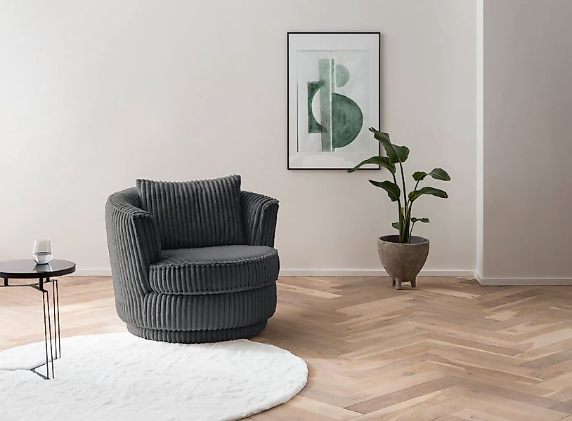 Home affaire Drehsessel "MAISIE, Lese-Sessel, Love Seat," trendige Stoffe M günstig online kaufen