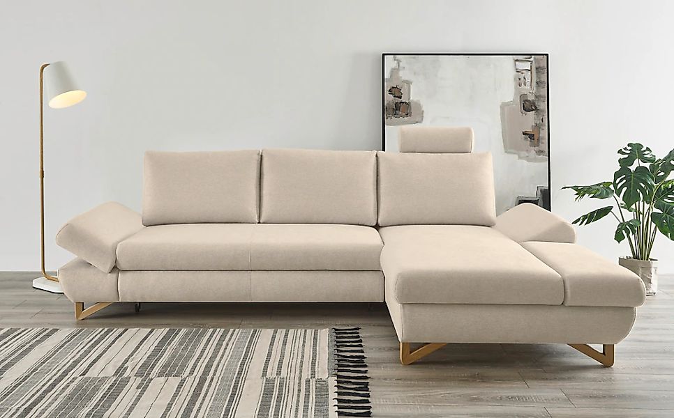 Home affaire Ecksofa "City/Giron, L-Form," verstellbare Armlehnen mit Raste günstig online kaufen