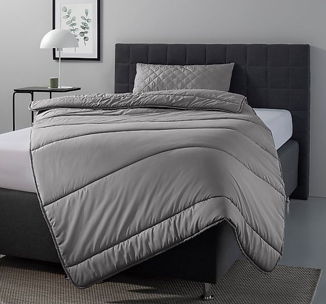 OTTO home Microfaserbettdecke + Microfaserkissen Clarra Spar Set, Decke + K günstig online kaufen