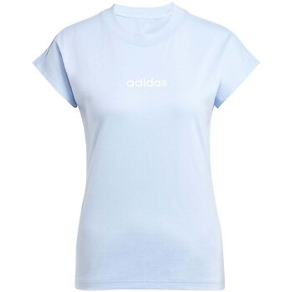 adidas  T-Shirts & Poloshirts W Lin Sj T     Globlu/White günstig online kaufen