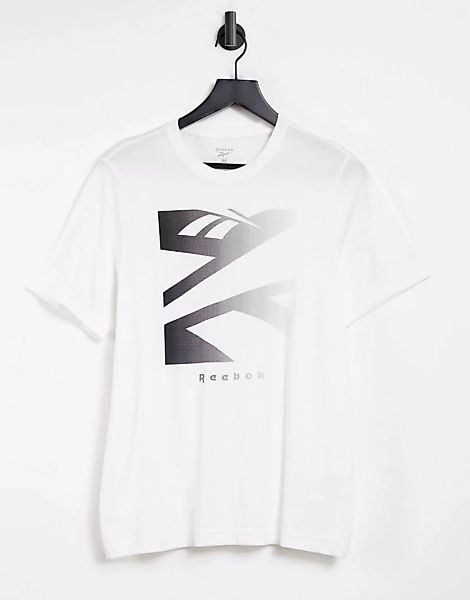 Reebok – Training – Weißes T-Shirt mit Aufdruck auf der Brust günstig online kaufen