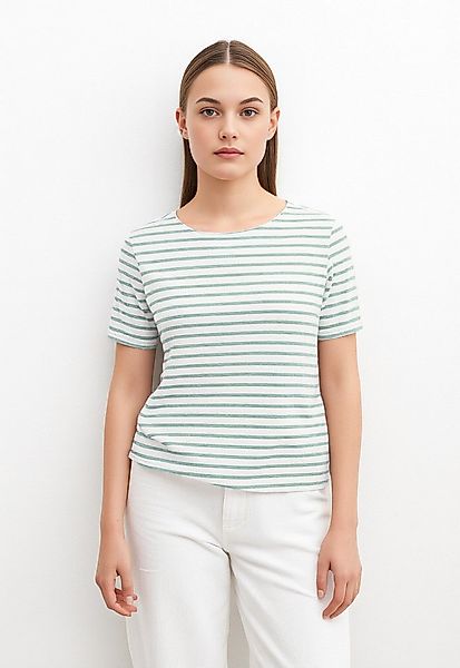 Vero Moda Rundhalsshirt VMABBY SS ZIP TOP JRS NOOS Materialmix, regular fit günstig online kaufen