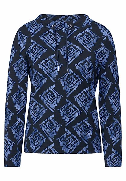 Cecil Rollkragenpullover, mit All-Over Print und Stehkragen mit Kordelzug günstig online kaufen