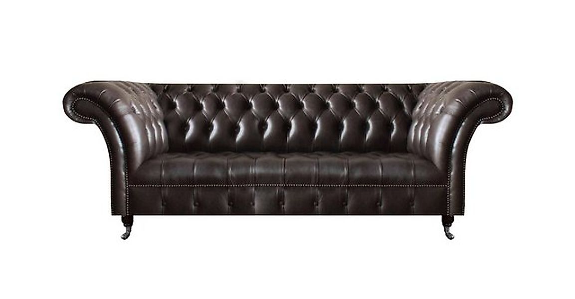 Xlmoebel Chesterfield-Sofa Hochwertige Ledersofa von Chesterfield für das W günstig online kaufen