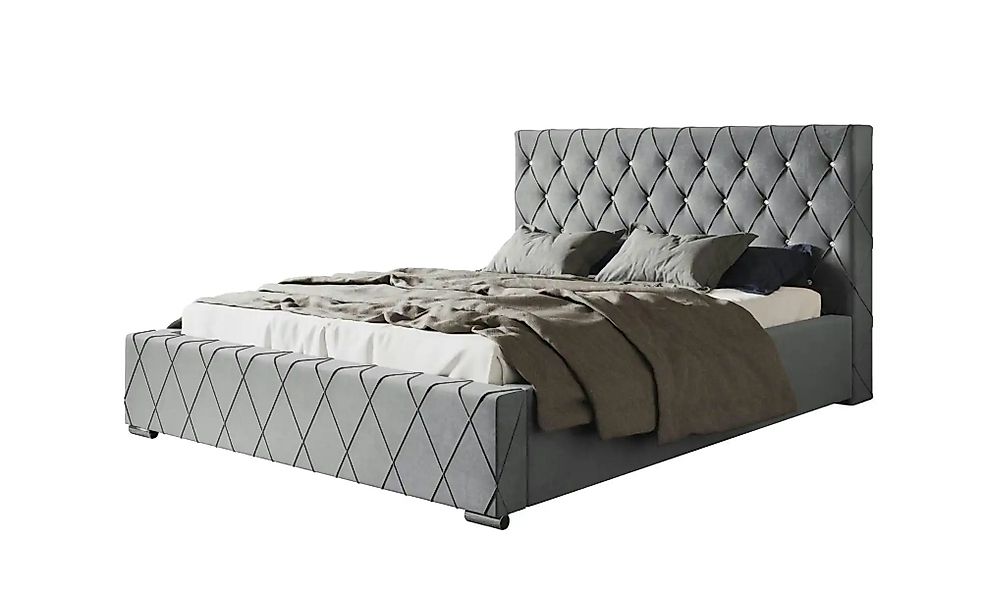 Polsterbett mit Stauraum Bury ¦ grau ¦ Maße (cm): B: 140 H: 104 Betten > Po günstig online kaufen