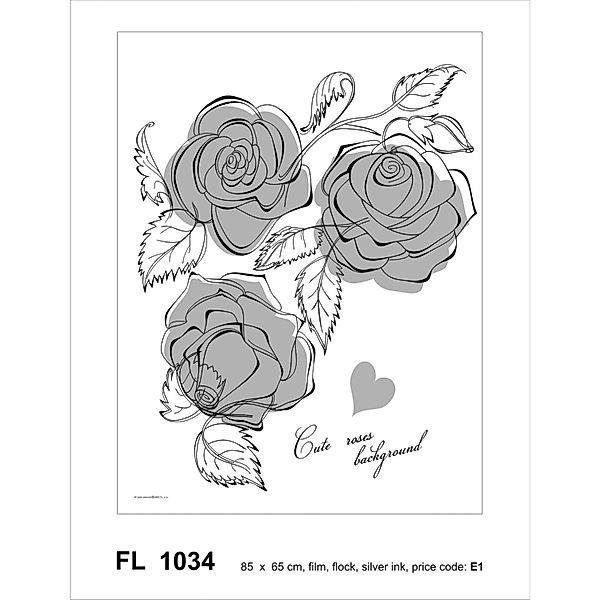 Sanders & Sanders Wandtattoo Blumen Grau und Weiß 65 x 85 cm 600299 günstig online kaufen