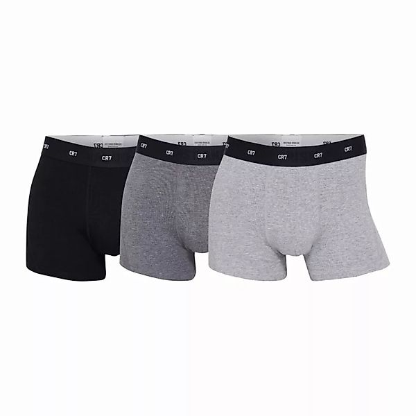 CR7 Herren Boxer Shorts, 3er Pack - Trunks, Bambus Viskose, Stretch Grau/Sc günstig online kaufen