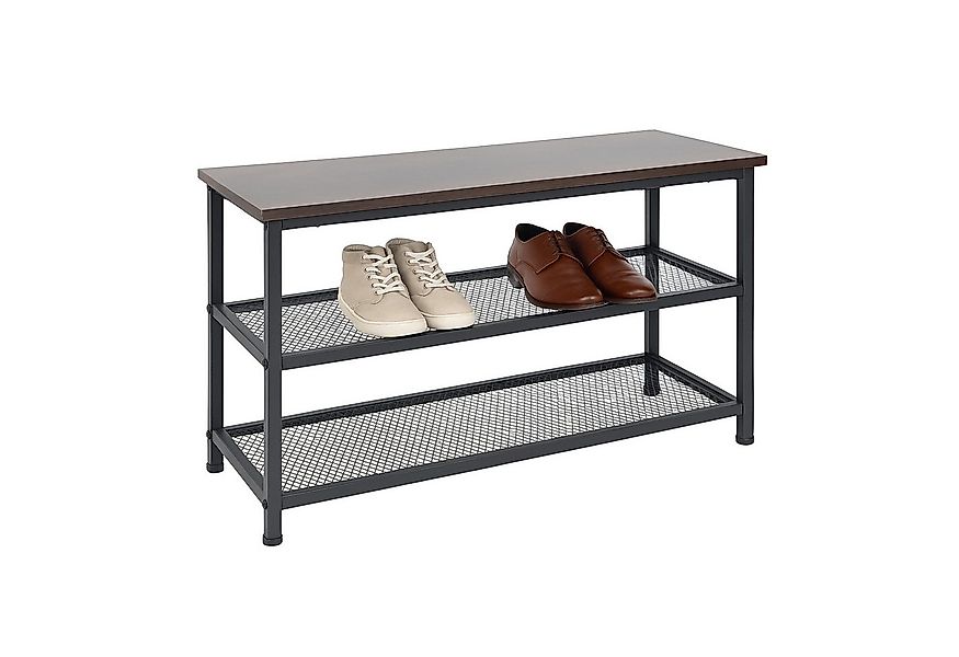 relaxdays Schuhregal für 6 Paar Schuhe, dunkelbraun günstig online kaufen