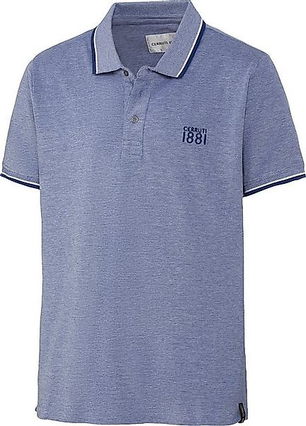 Cerruti 1881 Poloshirt aus hochwertigem Baumwoll-Piqué in Melé-Optik günstig online kaufen