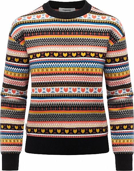 Ragwear Rundhalspullover "Nordeena", gemusterter Damen Strickpullover günstig online kaufen