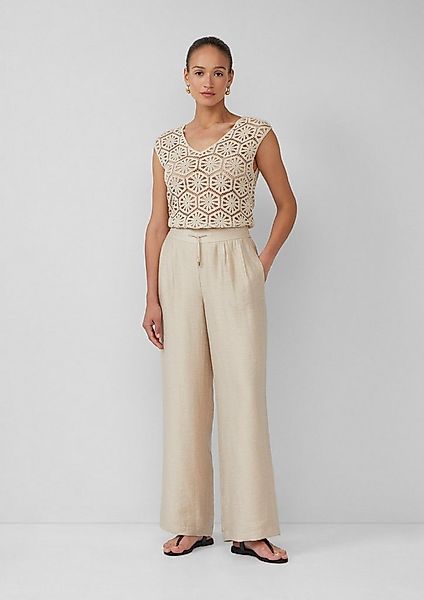 s.Oliver Chinos Hose Extra-Wide-Leg-Hose aus Leinenmix günstig online kaufen