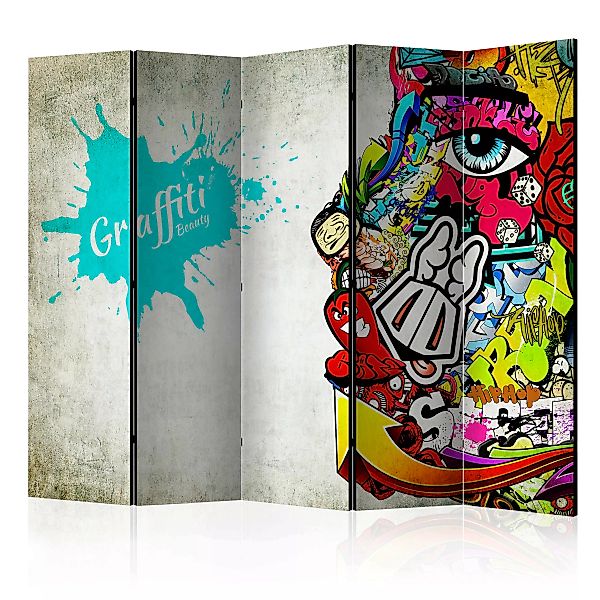 5-teiliges Paravent - Graffiti Beauty Ii [room Dividers] günstig online kaufen