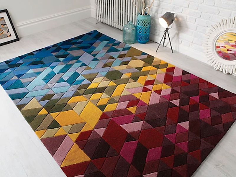 FLAIR RUGS Wollteppich »Kingston«, rechteckig, 10 mm Höhe günstig online kaufen