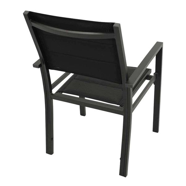 Outdoor Stühle leicht aus Aluminium gepolsterter Rückenlehne (2er Set) günstig online kaufen