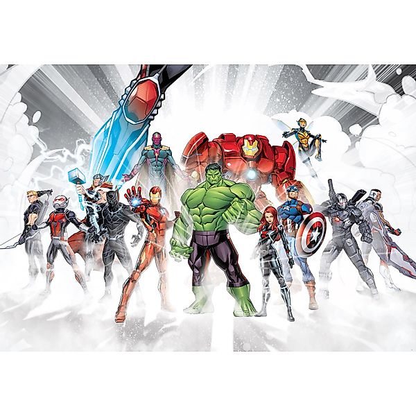 Komar Fototapete Avengers Unite - Größe 368 x 254 cm, glatt, bedruckt, (1 S günstig online kaufen
