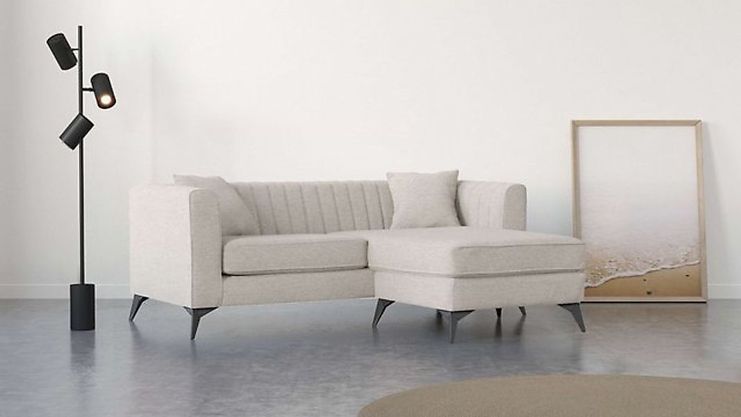 Places of Style Ecksofa MATTHEW L-Form ideal für kleine Räume, Maße B/T/H: günstig online kaufen