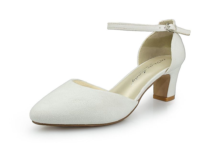 White Lady 700 creme Mikro bequeme stilvolle Brautschuhe Pumps Einhängeschn günstig online kaufen