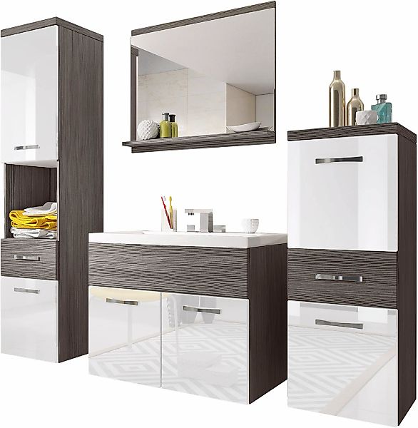 welltime Badmöbel-Set "ELDA" Komplett-Set, 5 Stk. tlg. günstig online kaufen